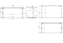 Bureau Galileo Wit 160 cm