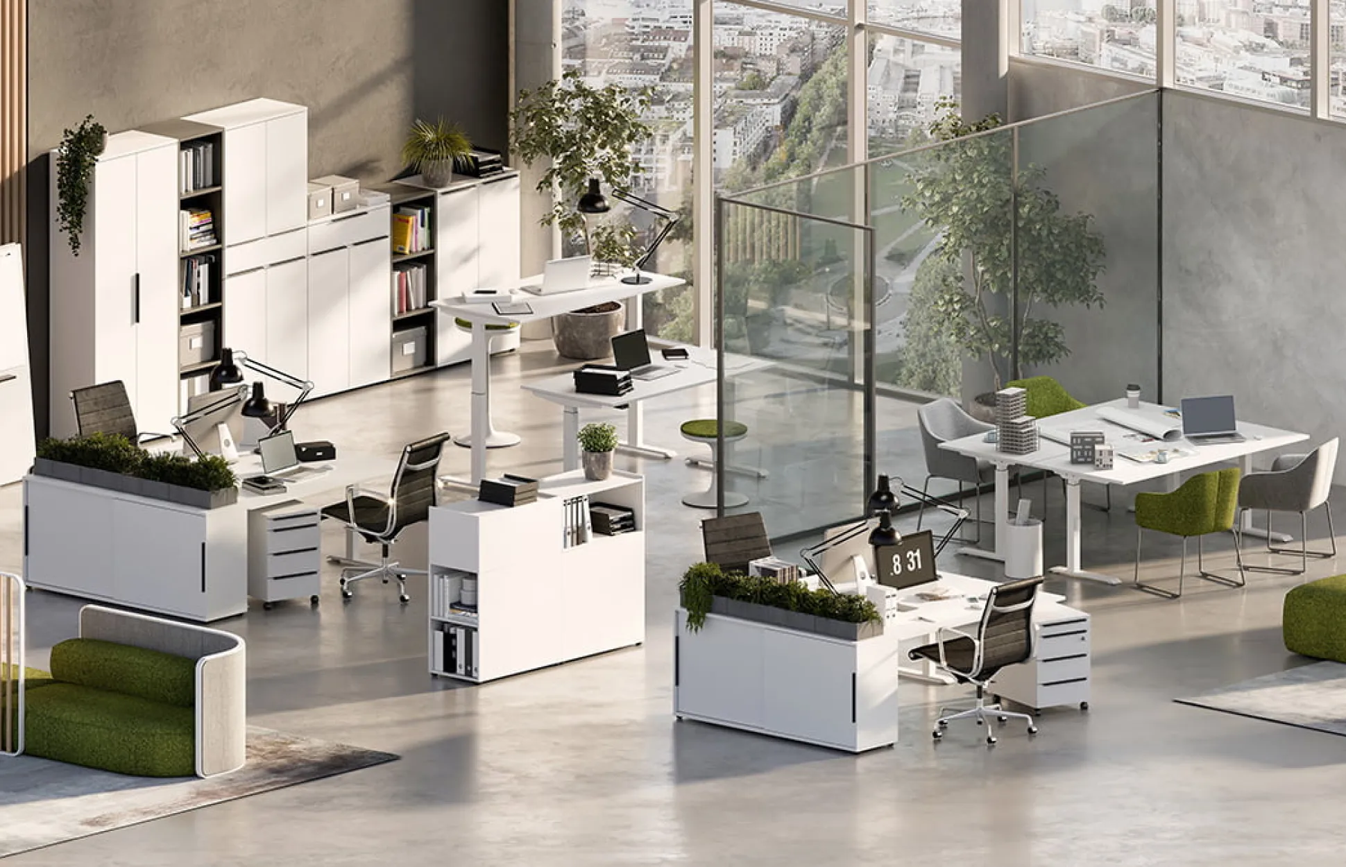 Bureau Galileo Wit 120 cm