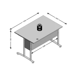 Bureau Nereus Oudeiken 160 cm