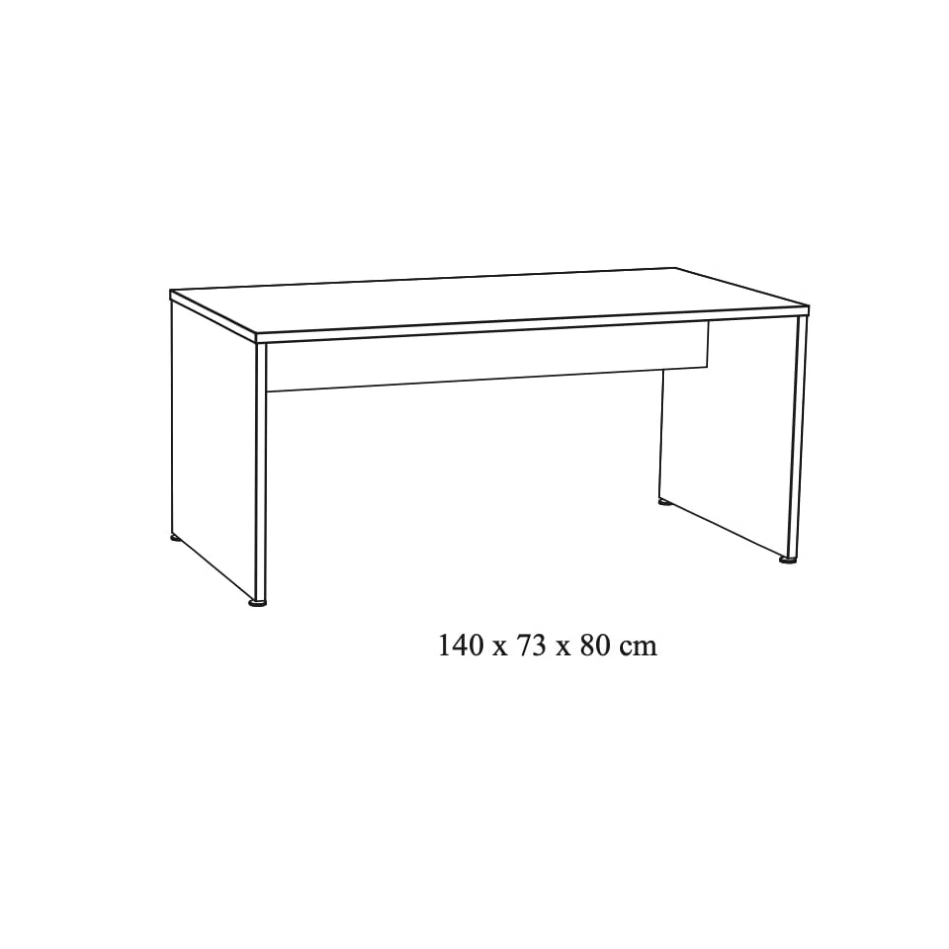 Bureau Newton Eiken 140cm