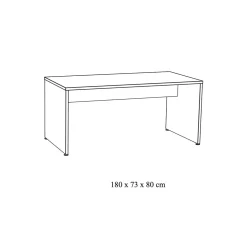 Bureau Newton Eiken 180cm