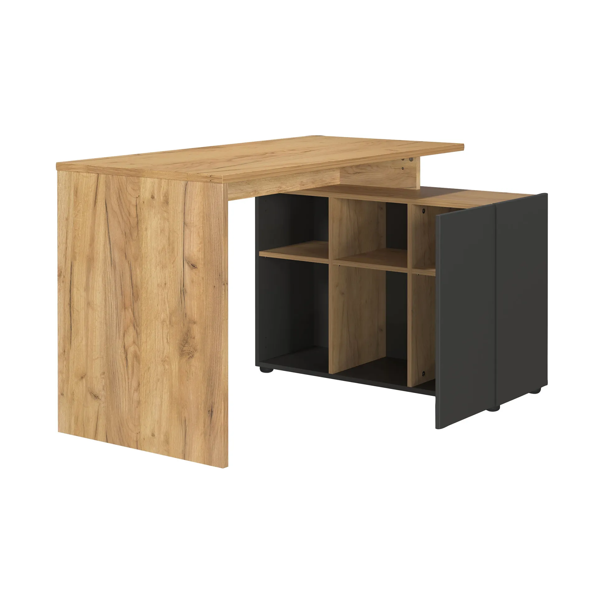 Bureau Orlando Grafiet Eiken 120 cm