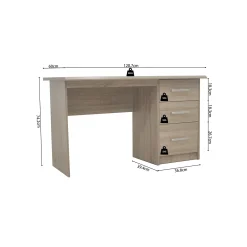 Bureau Rinke Sonoma 120 cm – Met lades