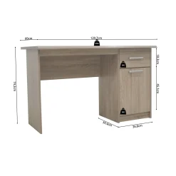 Bureau Royce Sonoma 120 cm – Met opbergruimte