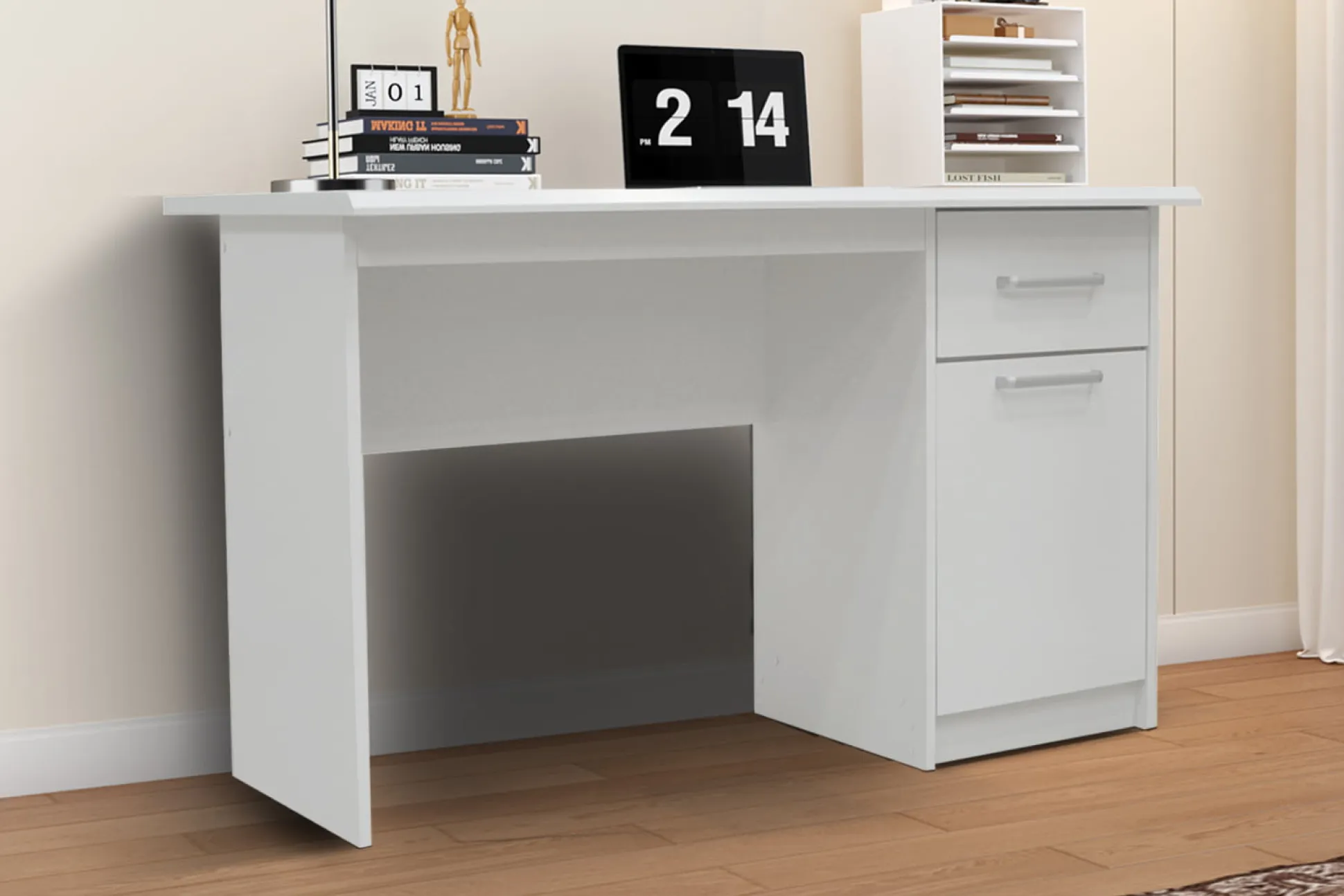 Bureau Royce Wit 120 cm – Met opbergruimte