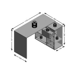 Bureau Texas Beton Wit