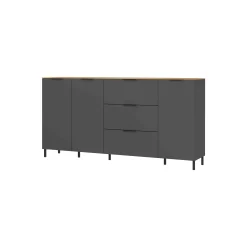 Dressoir Amalfi Grafiet-Eiken L