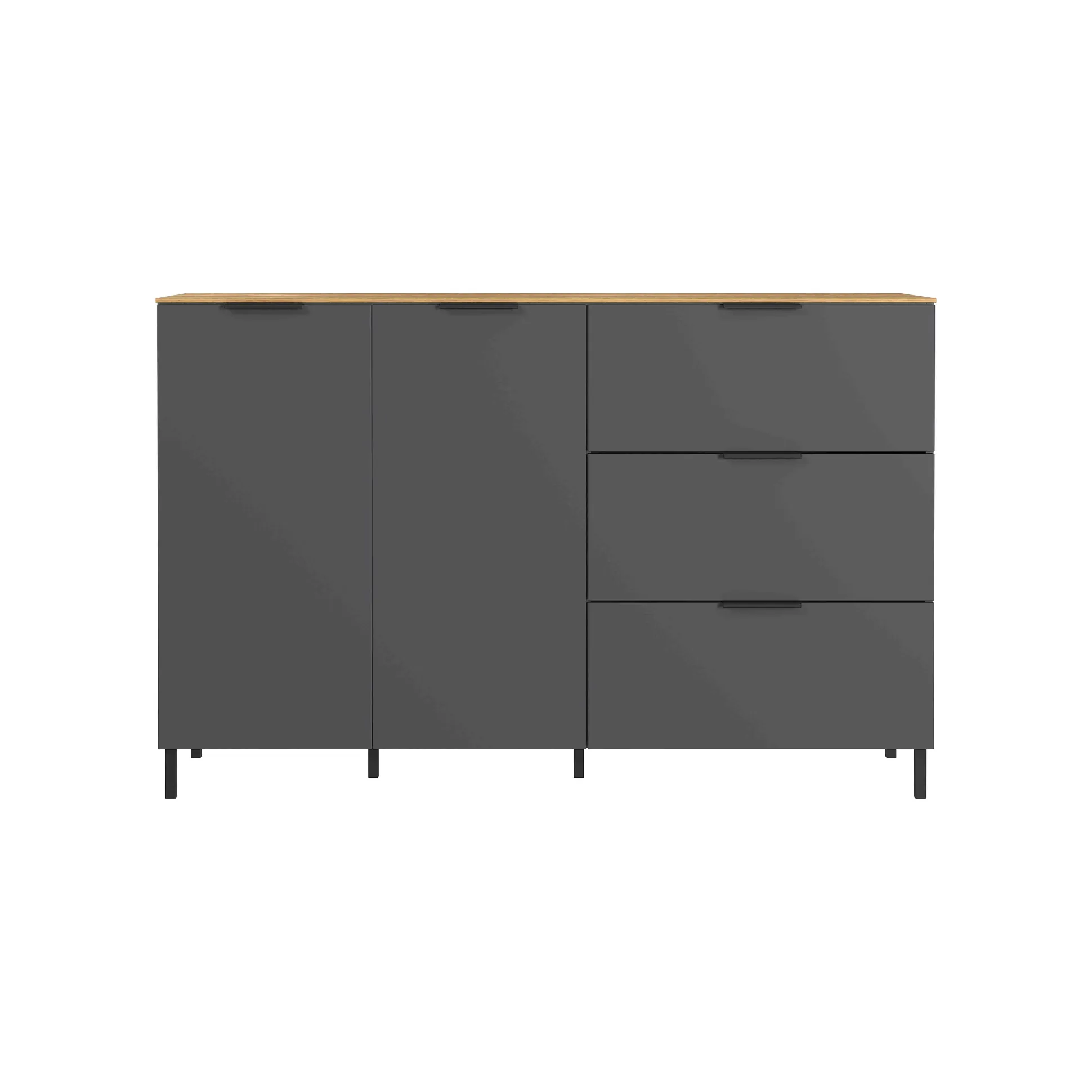 Dressoir Amalfi Grafiet-Eiken S