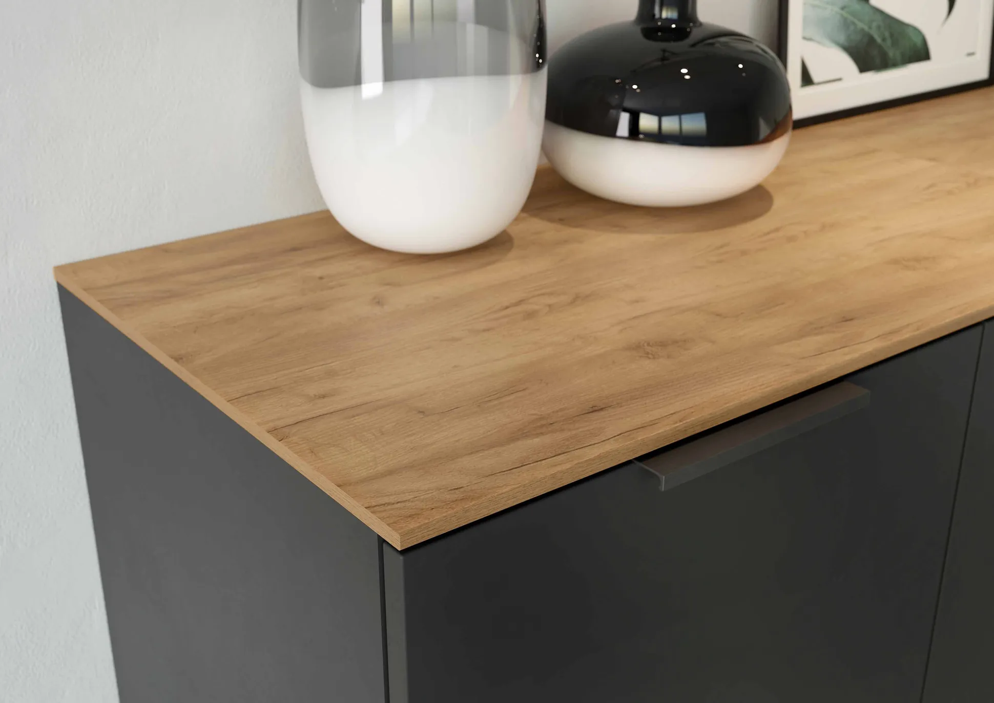 Dressoir Amalfi Grafiet-Eiken S