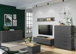 Dressoir Amalfi Grafiet-Eiken S