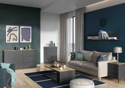 Dressoir Amalfi Grafiet-Eiken S