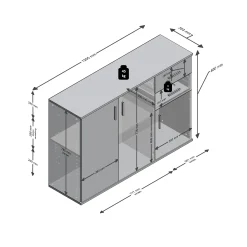 Dressoir Ares Beton 120 cm
