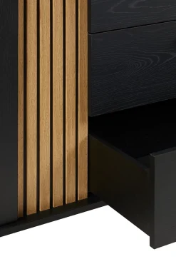 Dressoir Myron Zwart 216 cm