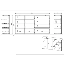 Dressoir Sirmione Zwart Large