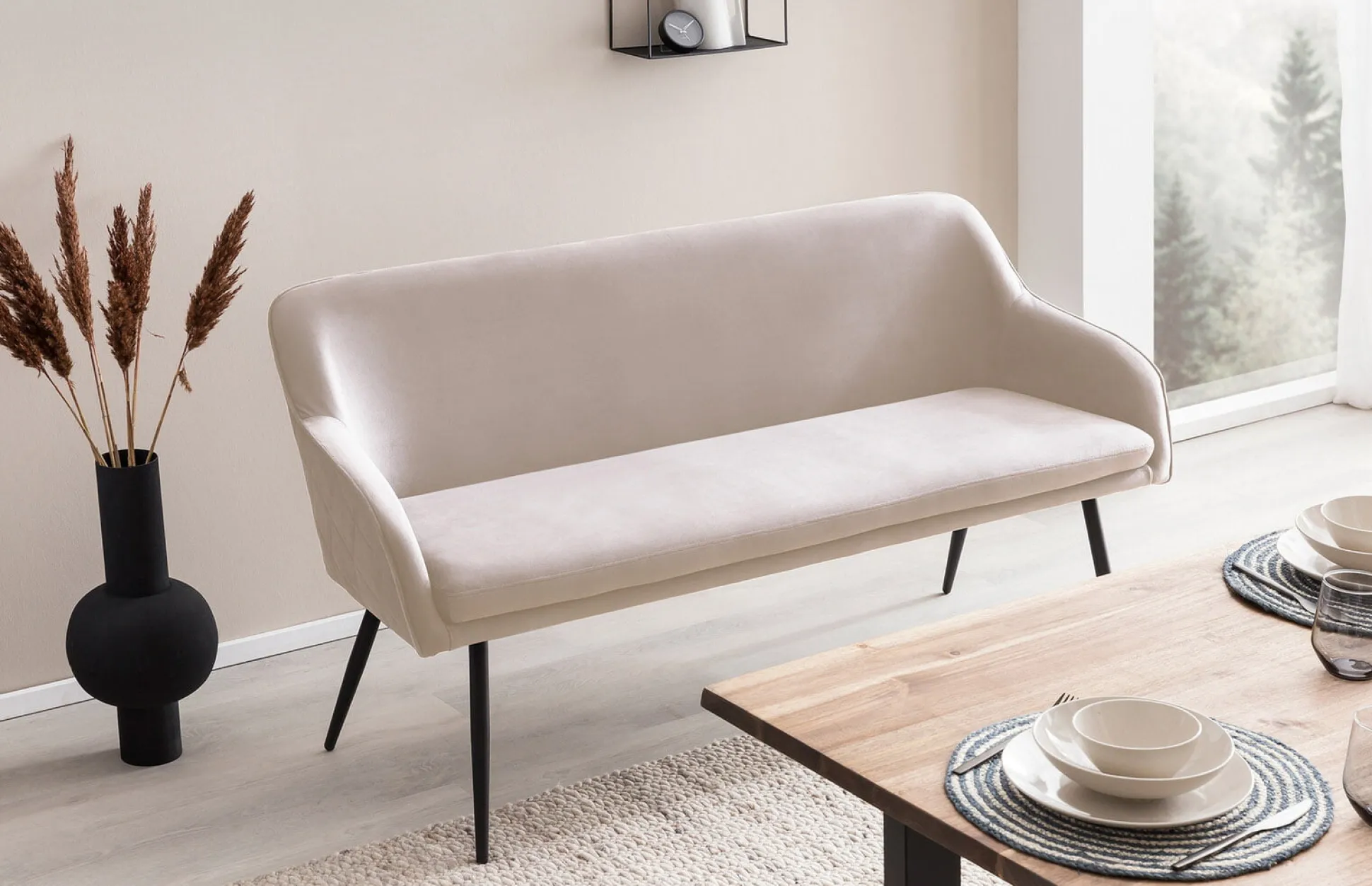 Eetkamerbank Darcy Crème Velours