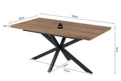 Eetkamertafel Antoon Donkerbruin 160-200 cm