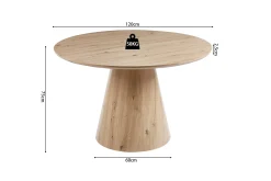 Eetkamertafel Berber Eiken Rond 120 cm