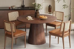 Eetkamertafel Florance Bruin Rond 130 cm