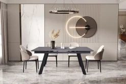 Eetkamertafel Jef Zwart 160-240 cm