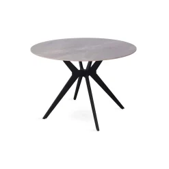 Eetkamertafel Jody Grijs Glans Rond 110 cm