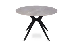Eetkamertafel Jody Grijs Glans Rond 110 cm