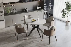 Eetkamertafel Jody Wit Glans Rond 110 cm