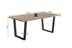 Eetkamertafel Kian Mango 180 cm