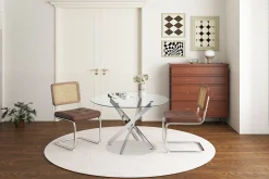 Eetkamertafel Martijn Glas Rond 120 cm