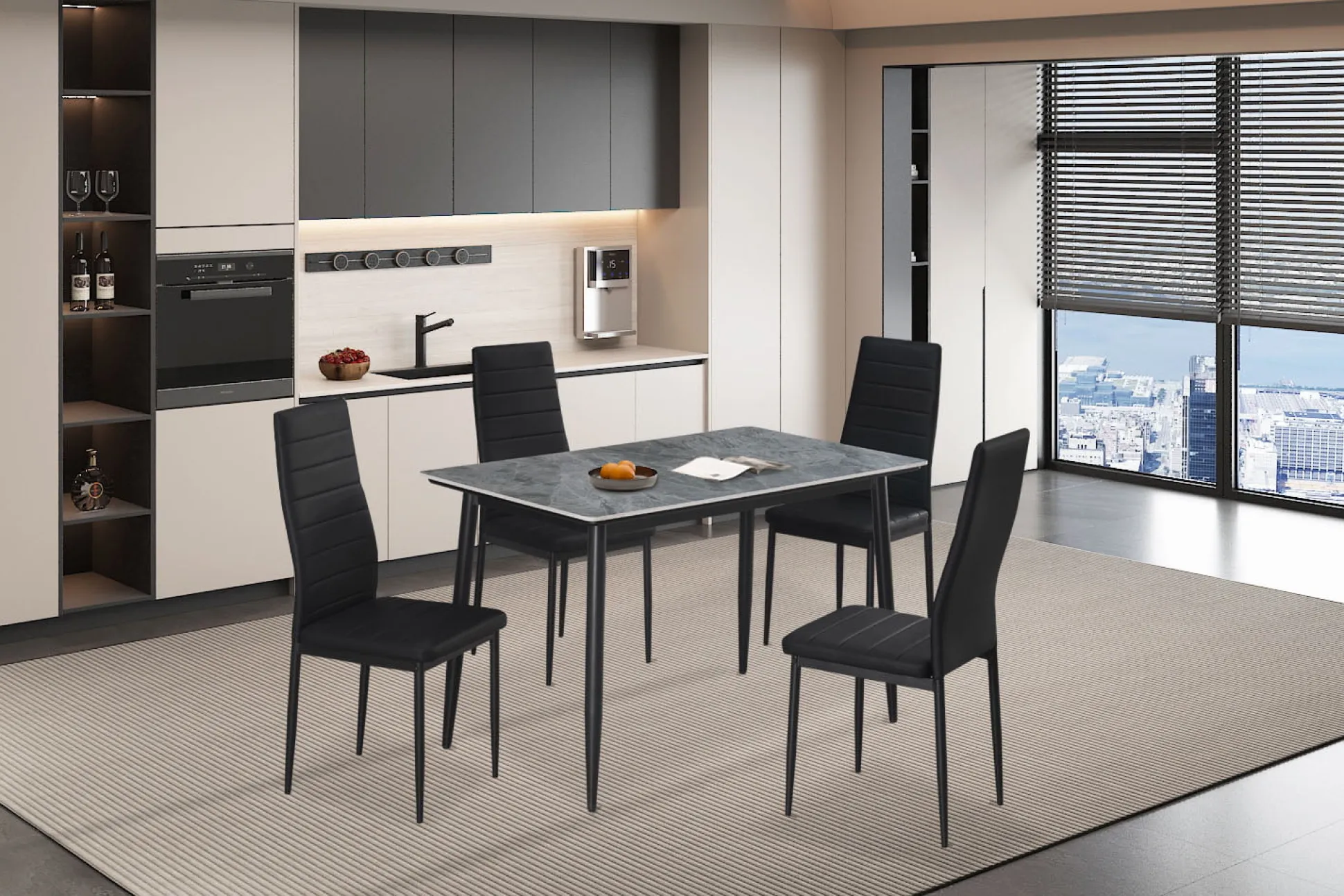 Eetkamertafel Maurice Grijs 120 cm