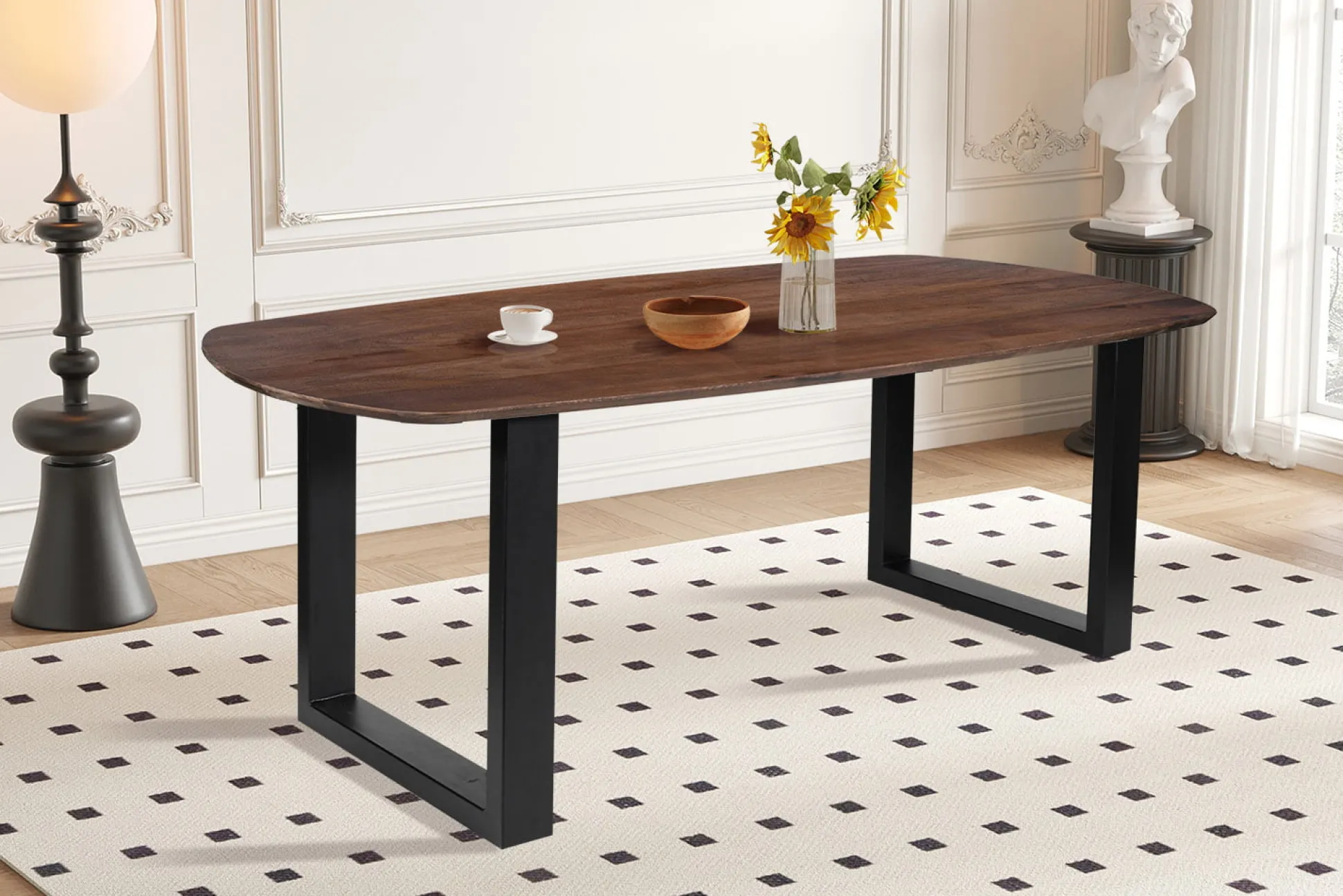 Eetkamertafel Monaco Bruin Ovaal 220 cm