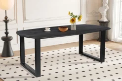 Eetkamertafel Monaco Zwart Ovaal 220 cm