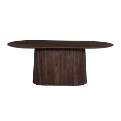 Eetkamertafel River Ovaal Donkerbruin 200 cm