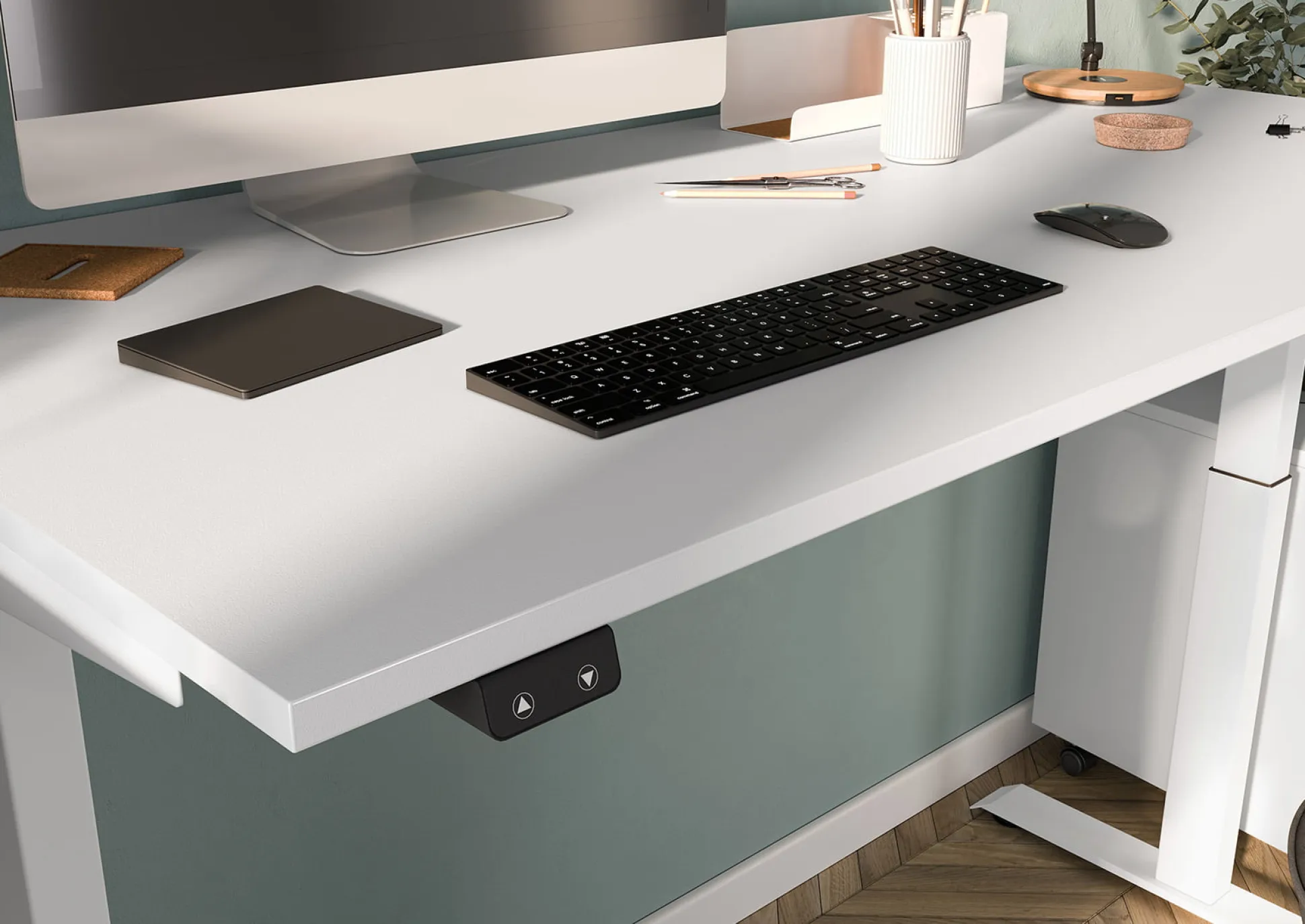 Elektrisch zit-sta Bureau Galileo Wit 160 cm