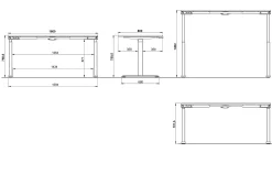 Elektrisch zit-sta Bureau Galileo Wit 160 cm
