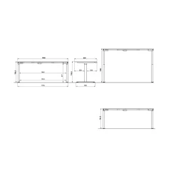 Elektrisch zit-sta Bureau Galileo Kasjmier Wit 180 cm