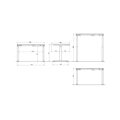 Elektrisch zit-sta Bureau Galileo Wit Zwart 120 cm