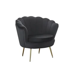 Fauteuil Chanelle Velvet Zwart