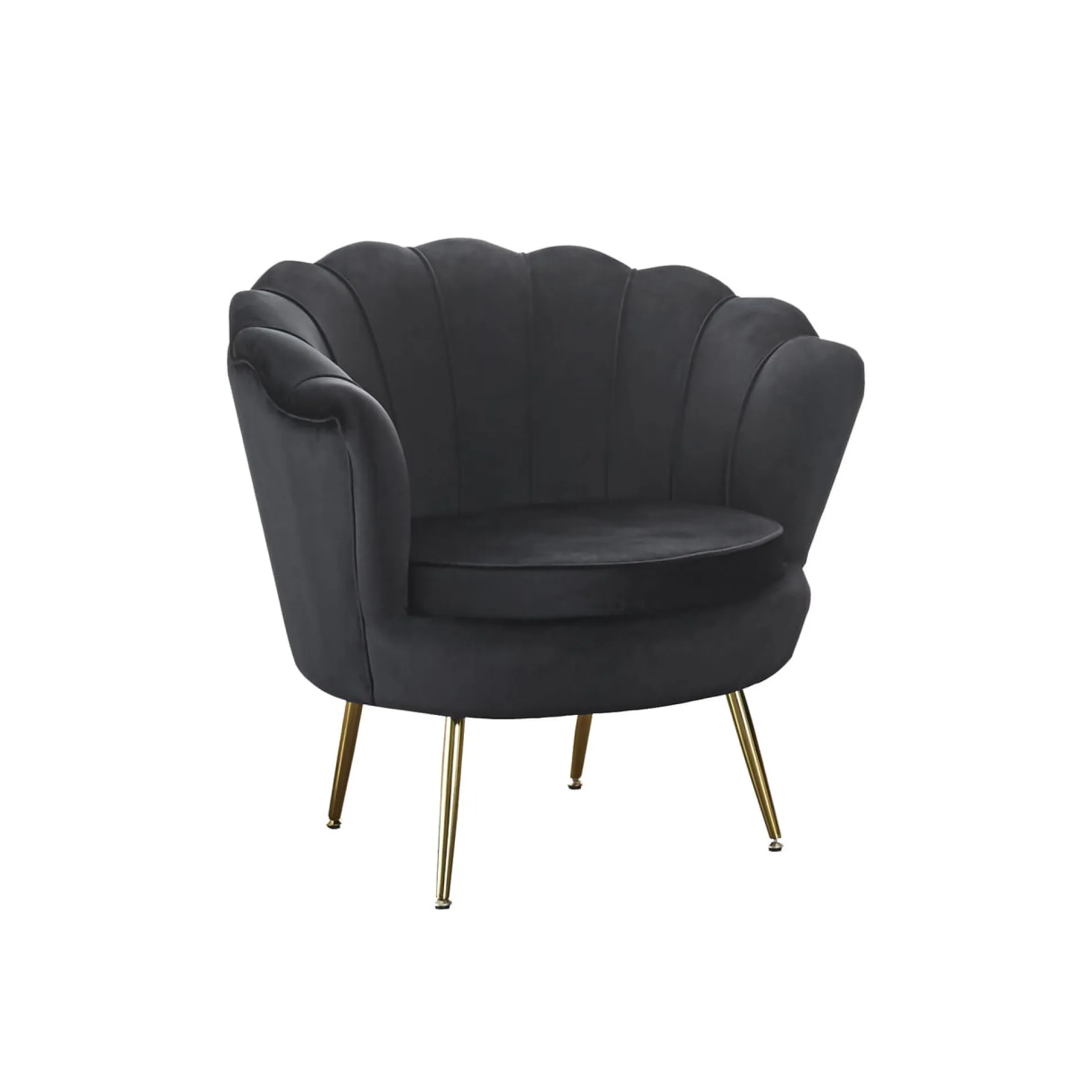 Fauteuil Chanelle Velvet Zwart
