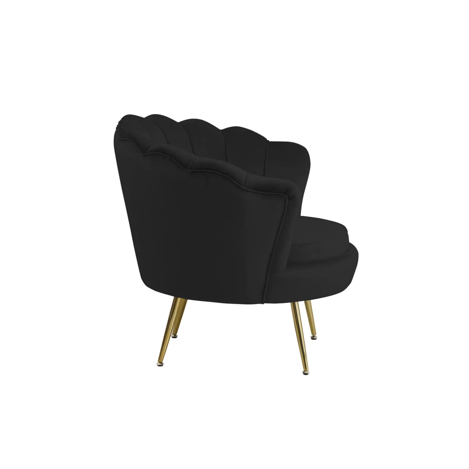 Fauteuil Chanelle Velvet Zwart