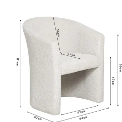 Fauteuil Steven Zand Bouclé