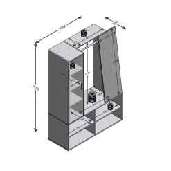 Garderobekast Darling Wit