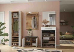 Garderobekast Elvas Eiken Wit