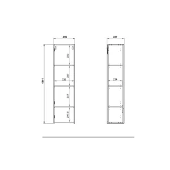 Hangende kast Paxos Eiken