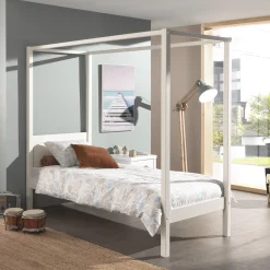 Hemelbed Charlie Wit 90×200 cm