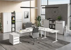 Hoekbureau Galileo Wit 260 x 220 cm