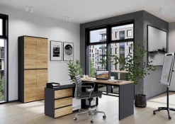 Hoekbureau Rio Grafiet Eiken