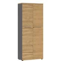 Hoge dichte kantoorkast Ergonoma Eiken