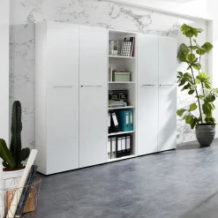 Hoge open kantoorkast Destin Wit