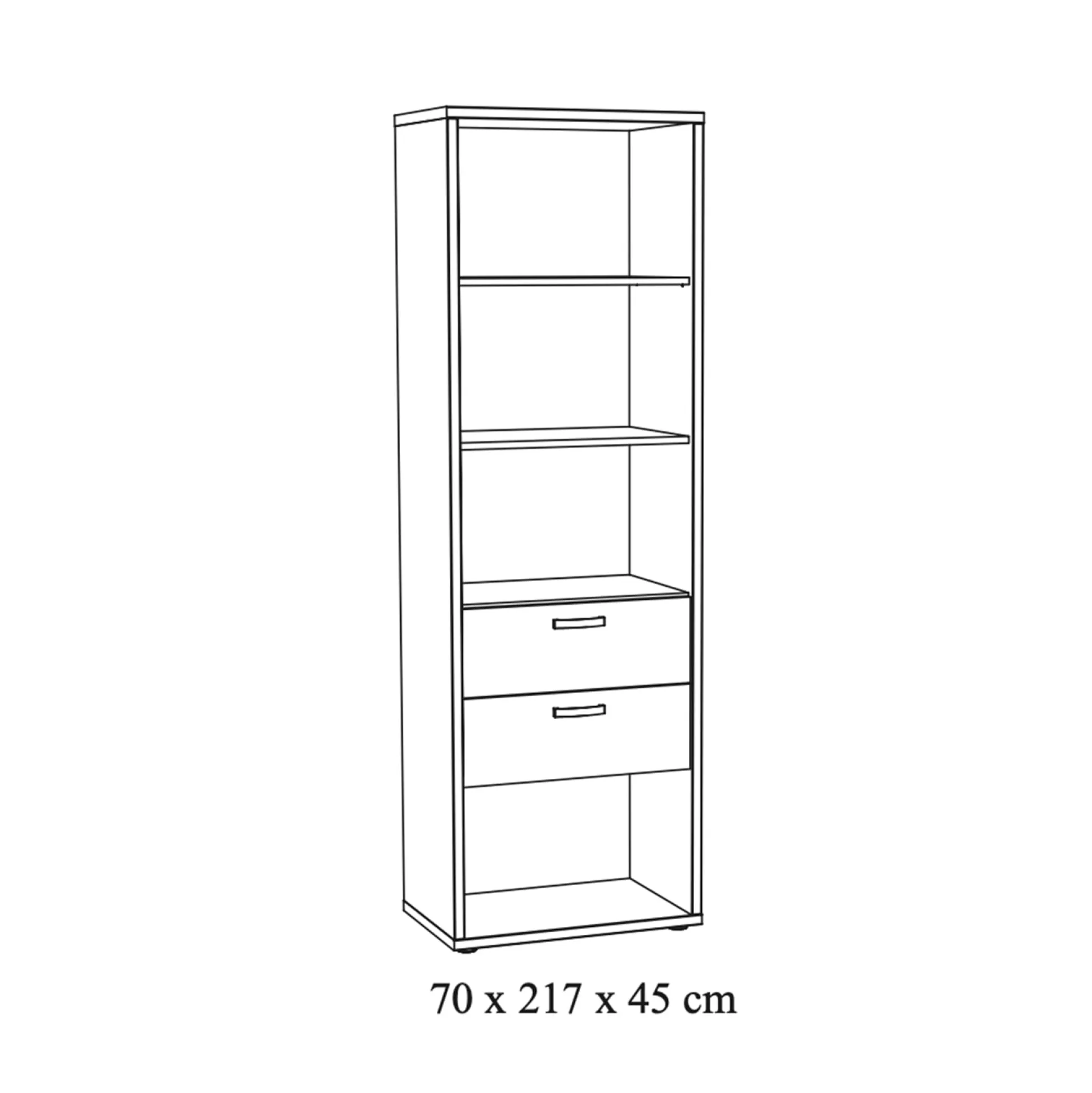Hoge open kast Mekong Eiken