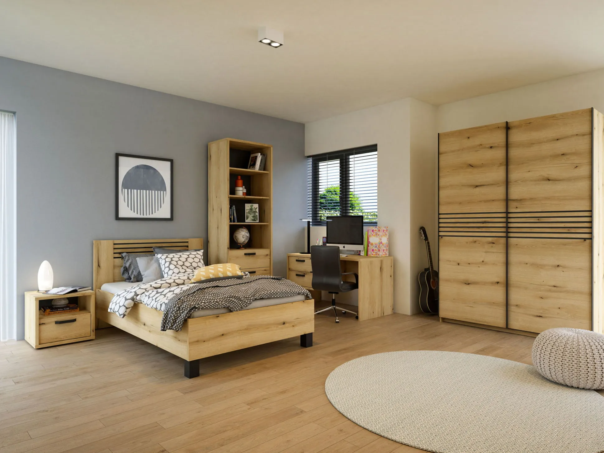 Hoge open kast Mekong Eiken